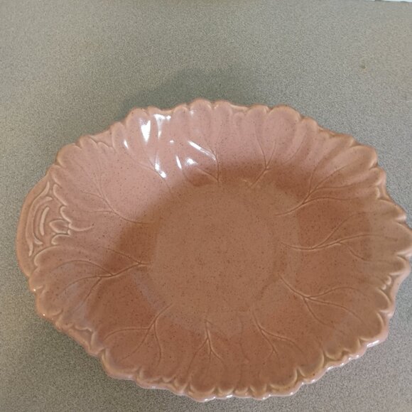 Steubenville Pottery Woodfield Coral Serving Bowl MCM - Picture 2 of 4